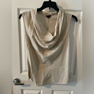 Sleeveless Theory Silk Blouse Ivory 96% Silk